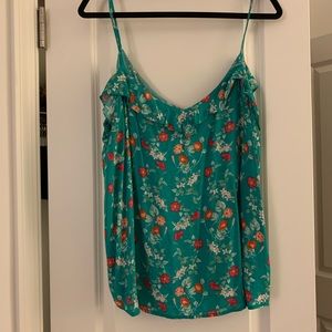 Old Navy Green Floral tank top